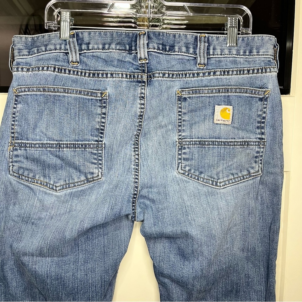 Carhartt Relaxed Fit Men’s Jeans 36x30 Blue Denim – Workwear – Distressed Fade - Picture 10 of 10